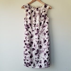 Ann Taylor: White and Purple sleeveless dress - 4